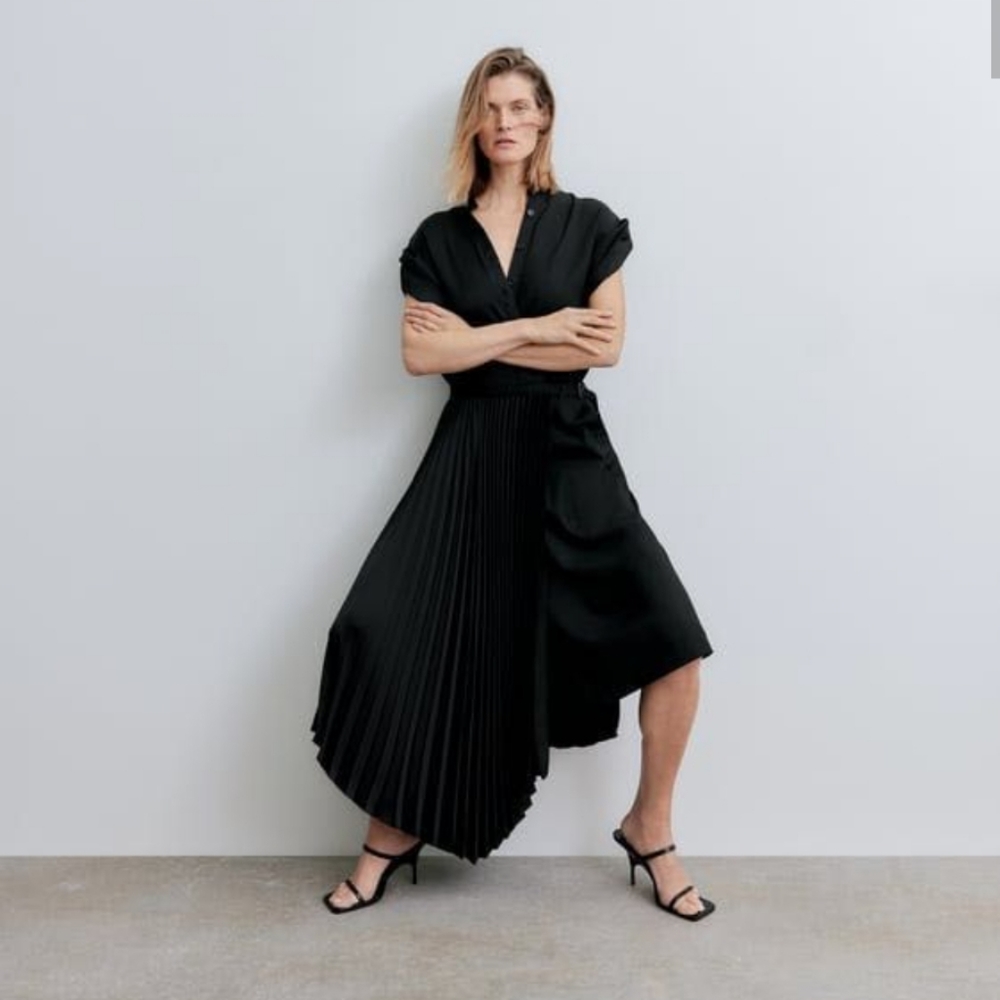 Zara Black Asymmetrical Dress